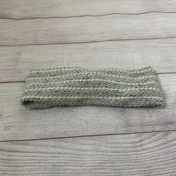 American Eagle Outfitters Cream Black Metallic Knit Headband Ear Warmer Winter - Picture 5 of 10